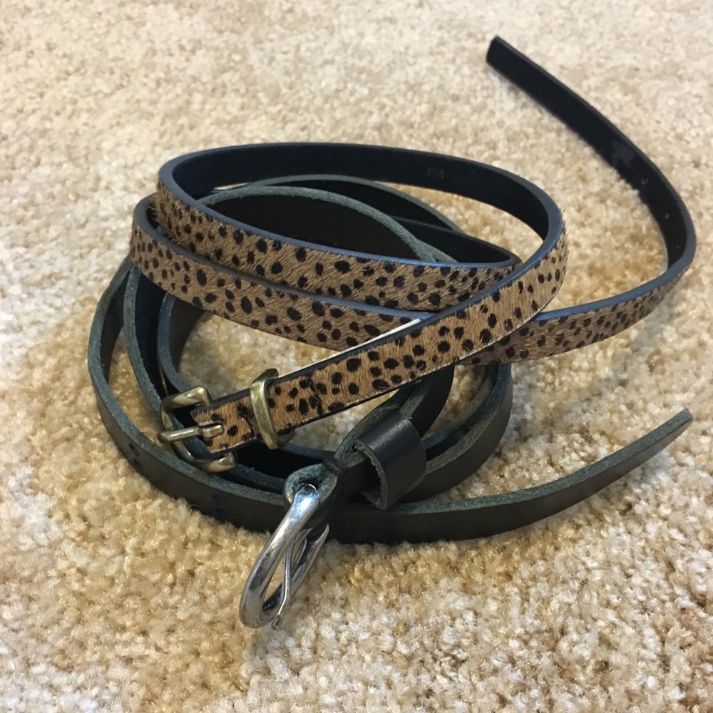 Skinny statement belts